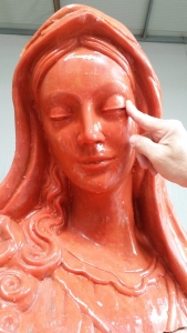 Madonna in bronzo - formatura in gesso - Fonderia Marinelli