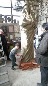 Madonna in bronzo lavorazione della creta - Fonderia Marinelli